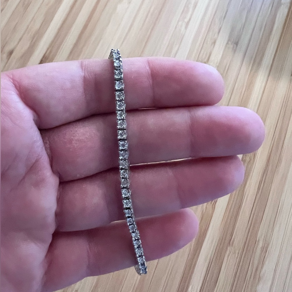 Elegant Silver Tennis Bracelet